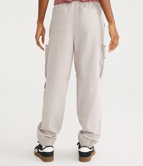High-Rise Twill Cargo Joggers High-Rise Twill Cargo Joggers