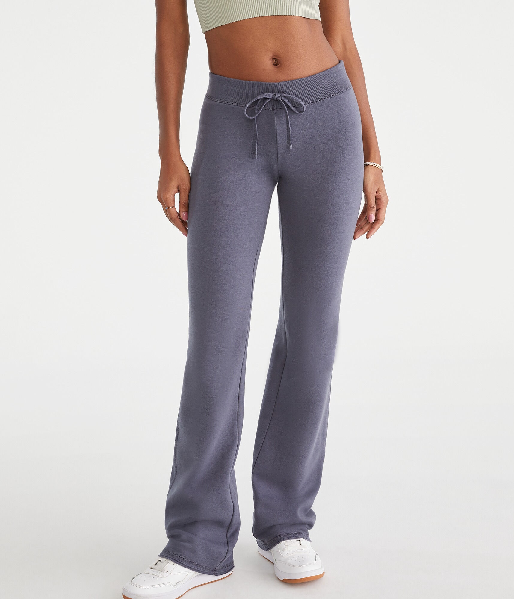 Solid Fit & Flare Sweatpants
