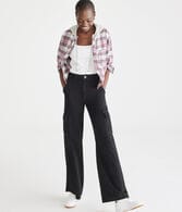 High-Rise Wide Leg Cargo Jean