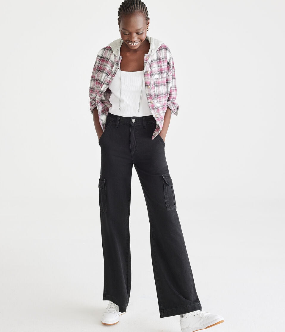High-Rise Wide Leg Cargo Jean