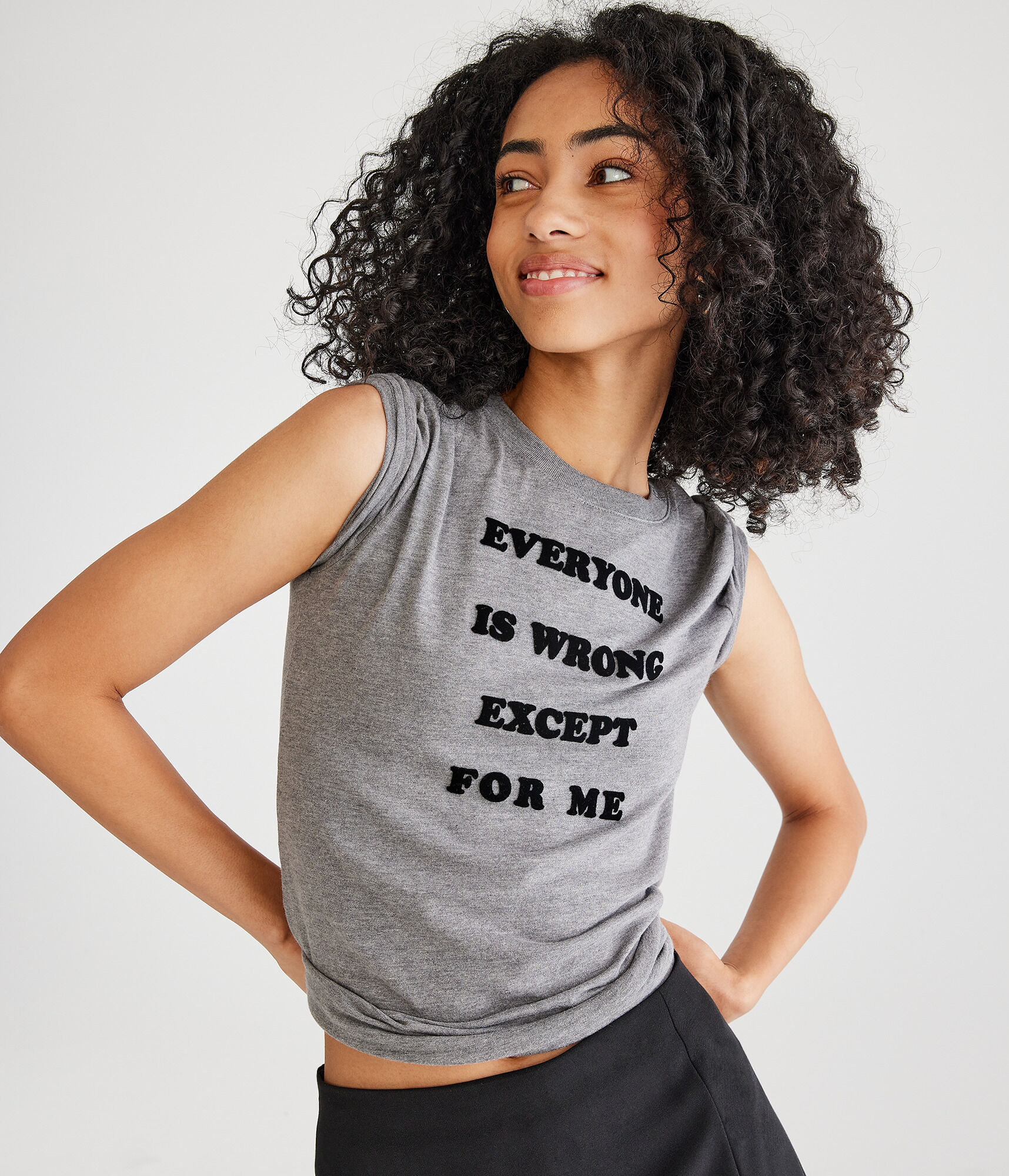 Everyone Is Wrong Flocked Graphic Tee