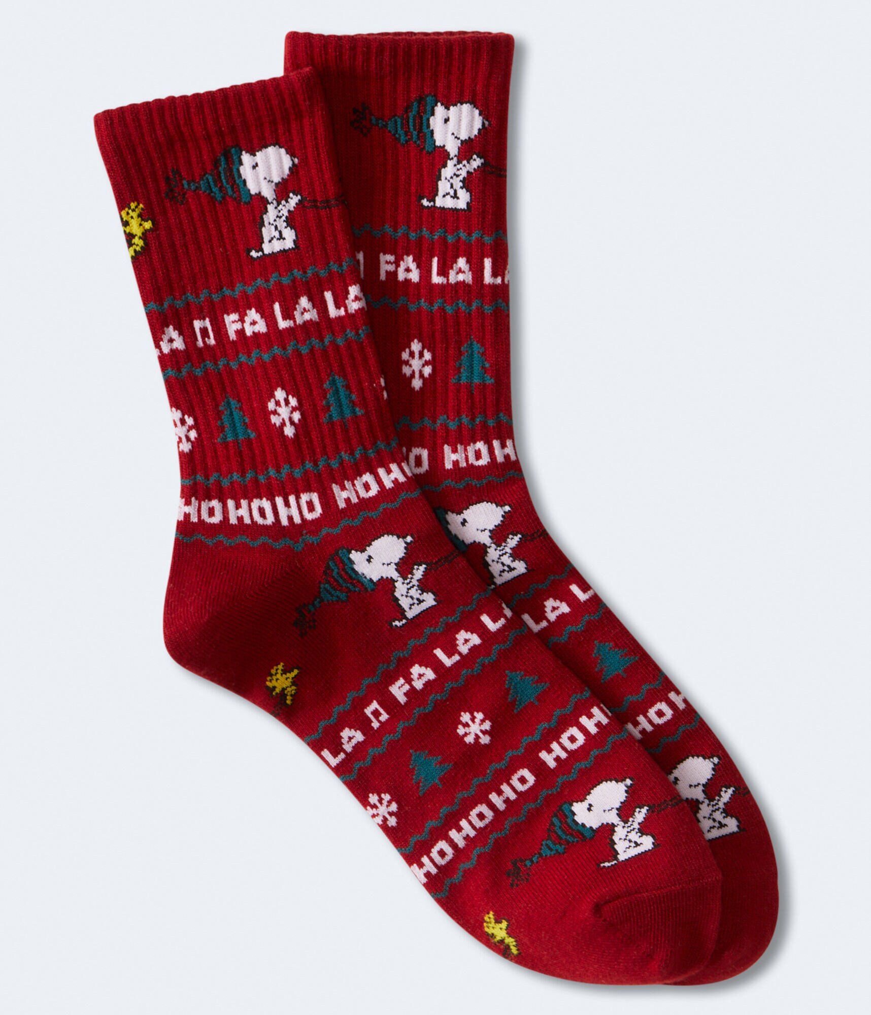 Peanuts&reg; | A&eacute;ropostale Snoopy Fa La La Crew Socks