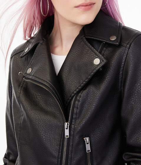 Faux Leather Moto Jacket Faux Leather Moto Jacket