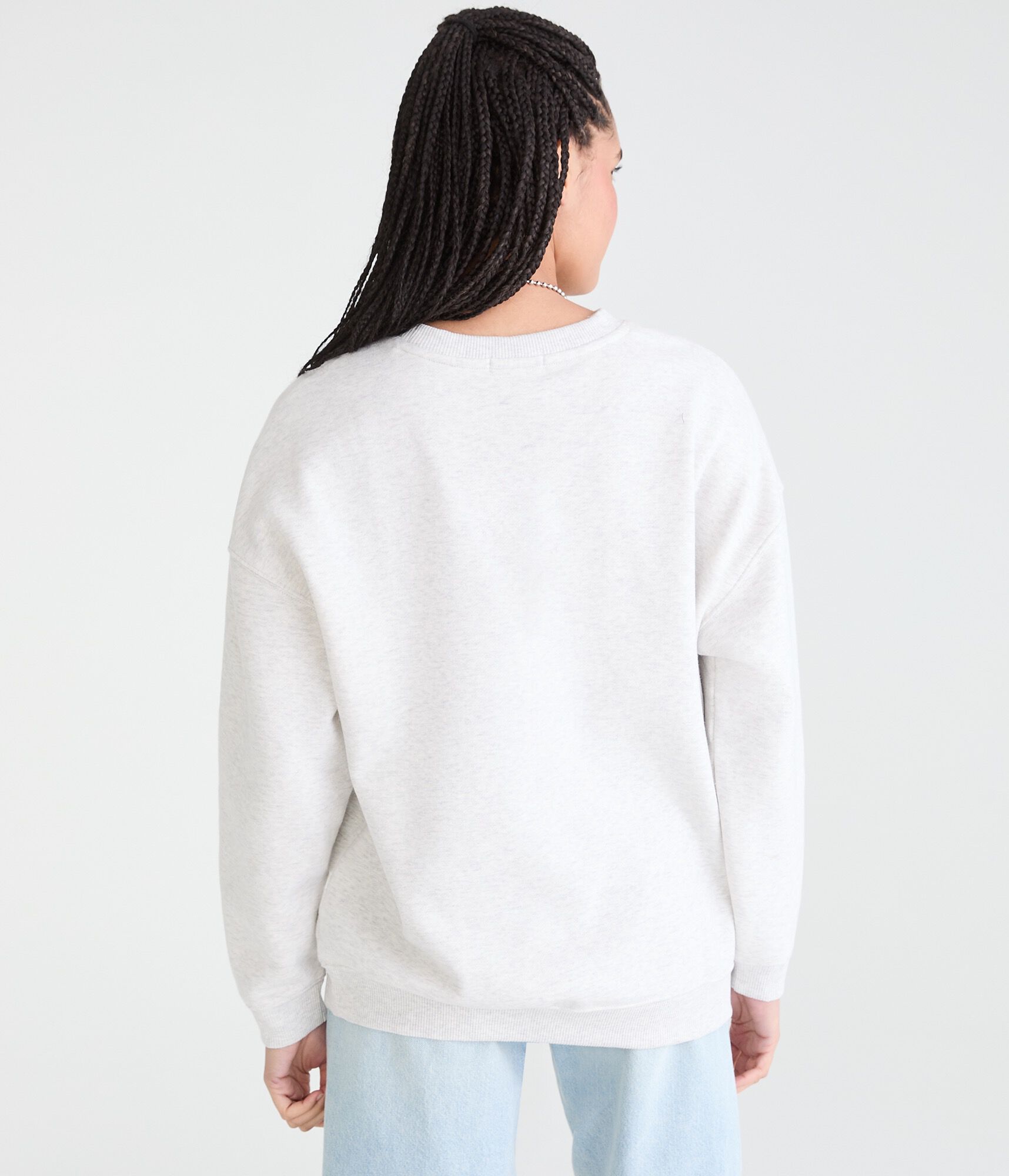 Cloud Soft Patchwork Heart Oversized Crew Sweatshirt