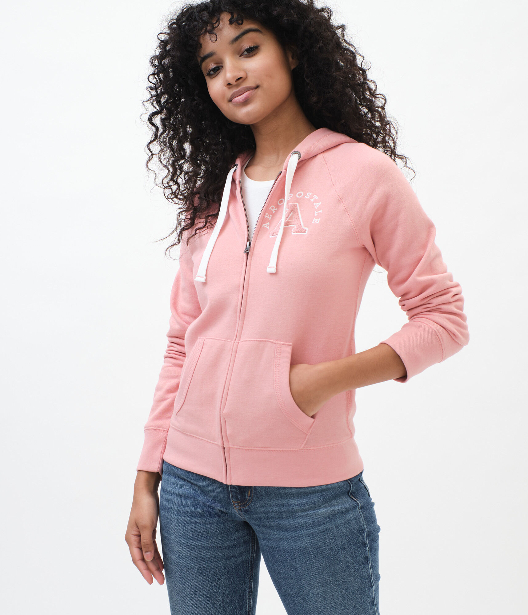 Aeropostale black zip up hoodie Clearance