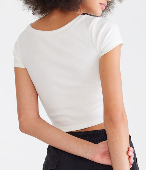 Wear 2 Ways Cropped Cutout Tee Wear 2 Ways Cropped Cutout Tee