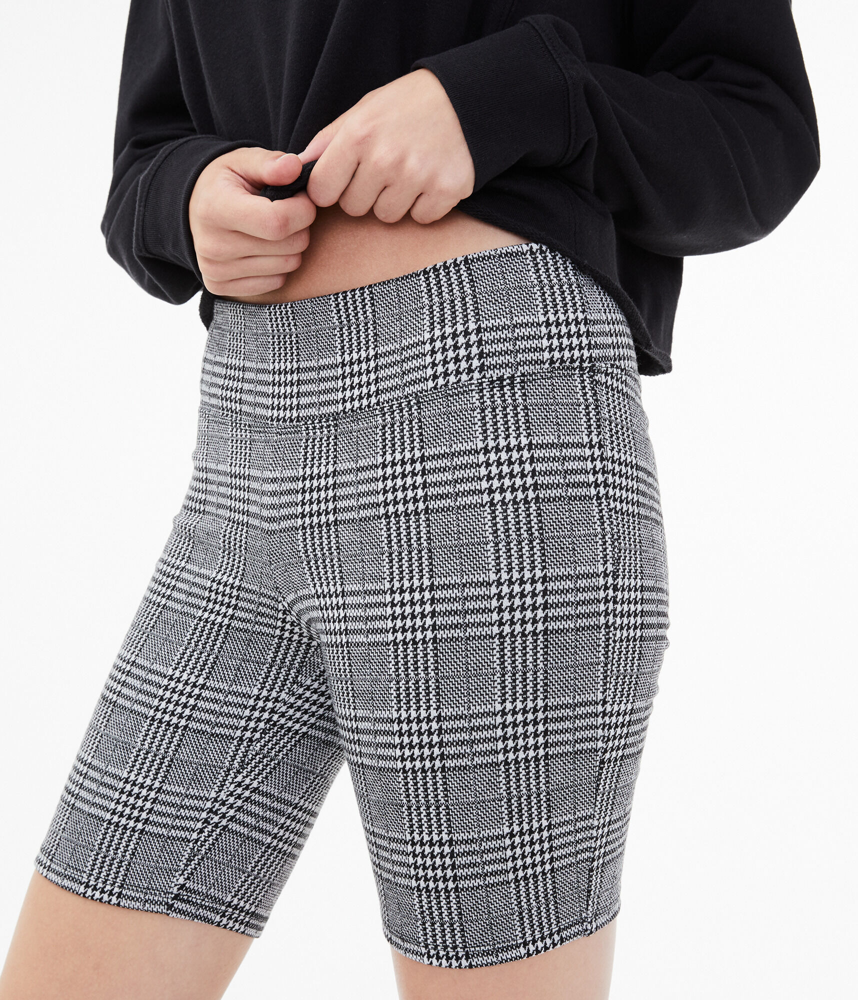 Houndstooth Lounge Bike Shorts***