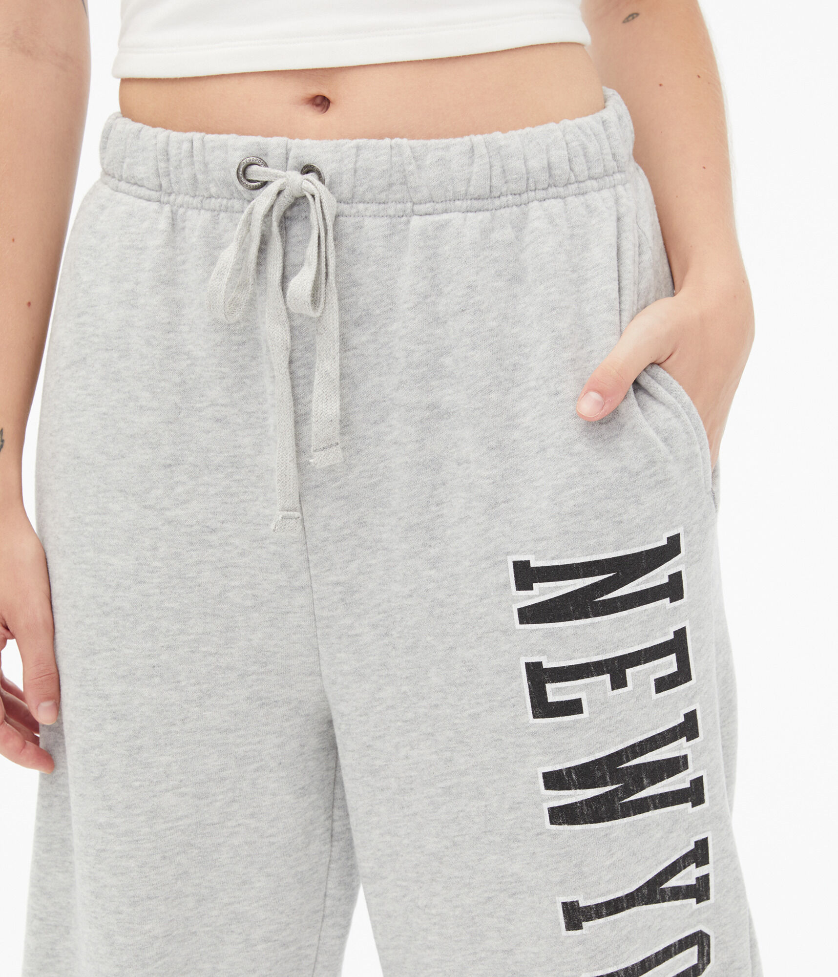 New York Baggy High-Rise Cinched Sweatpants