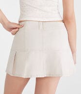 Pleated Twill Mini Skort