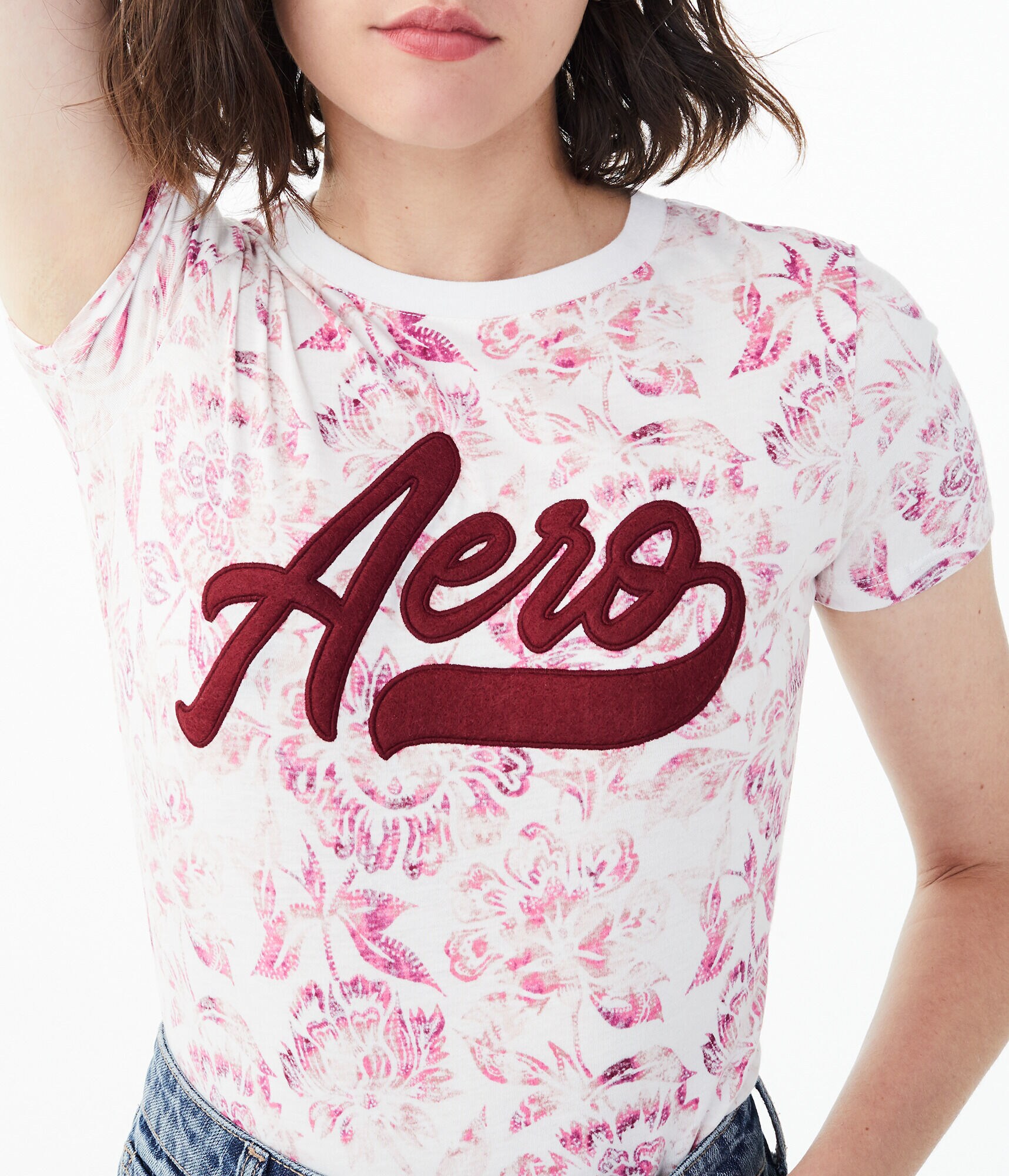 Aero Floral Space-Dye Graphic Tee