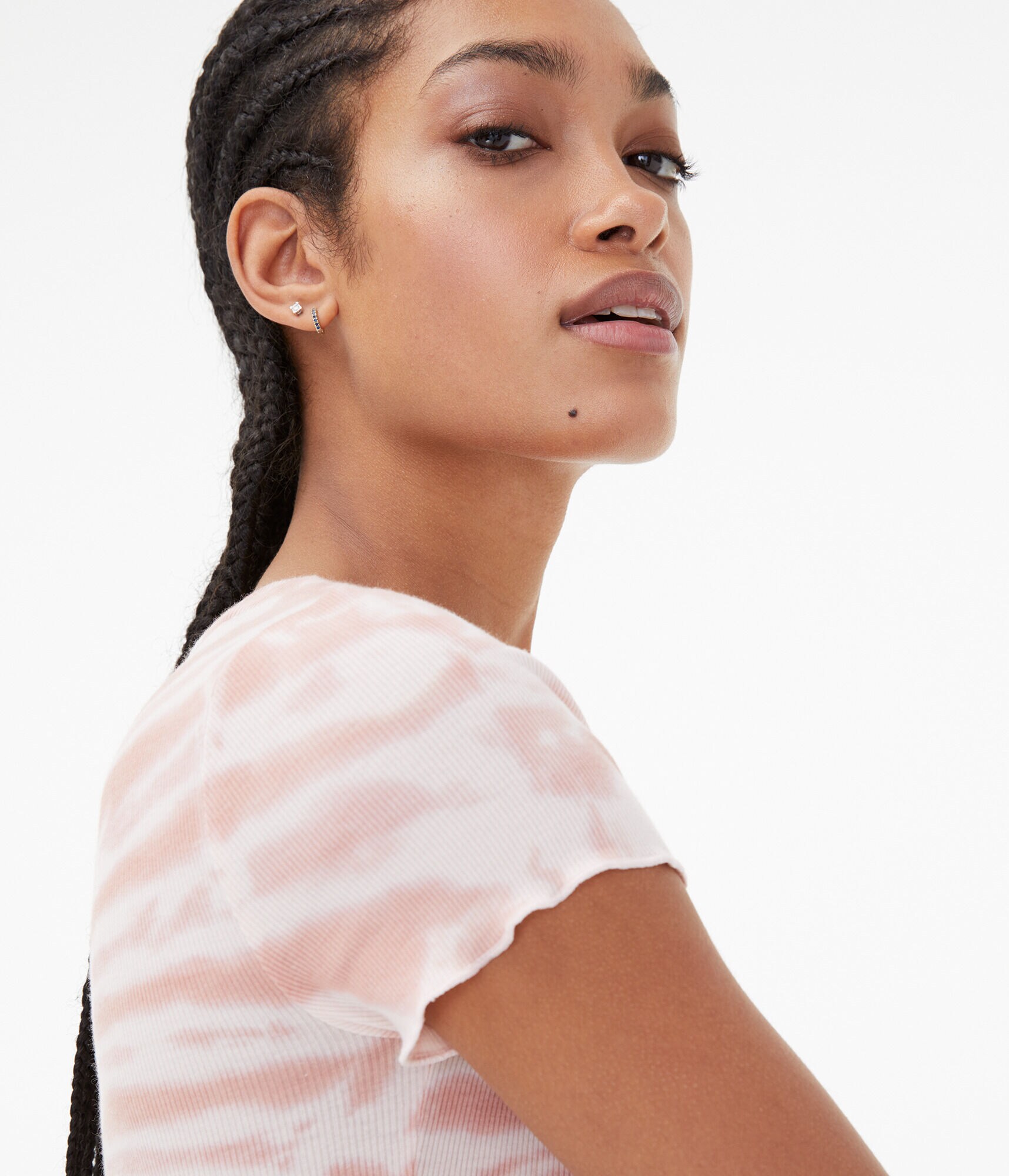 Tie-Dye Ribbed Shrunken Tee