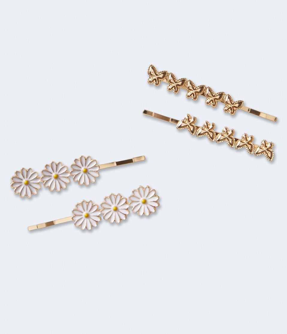 Butterfly & Daisy Hair Slide 4-Pack
