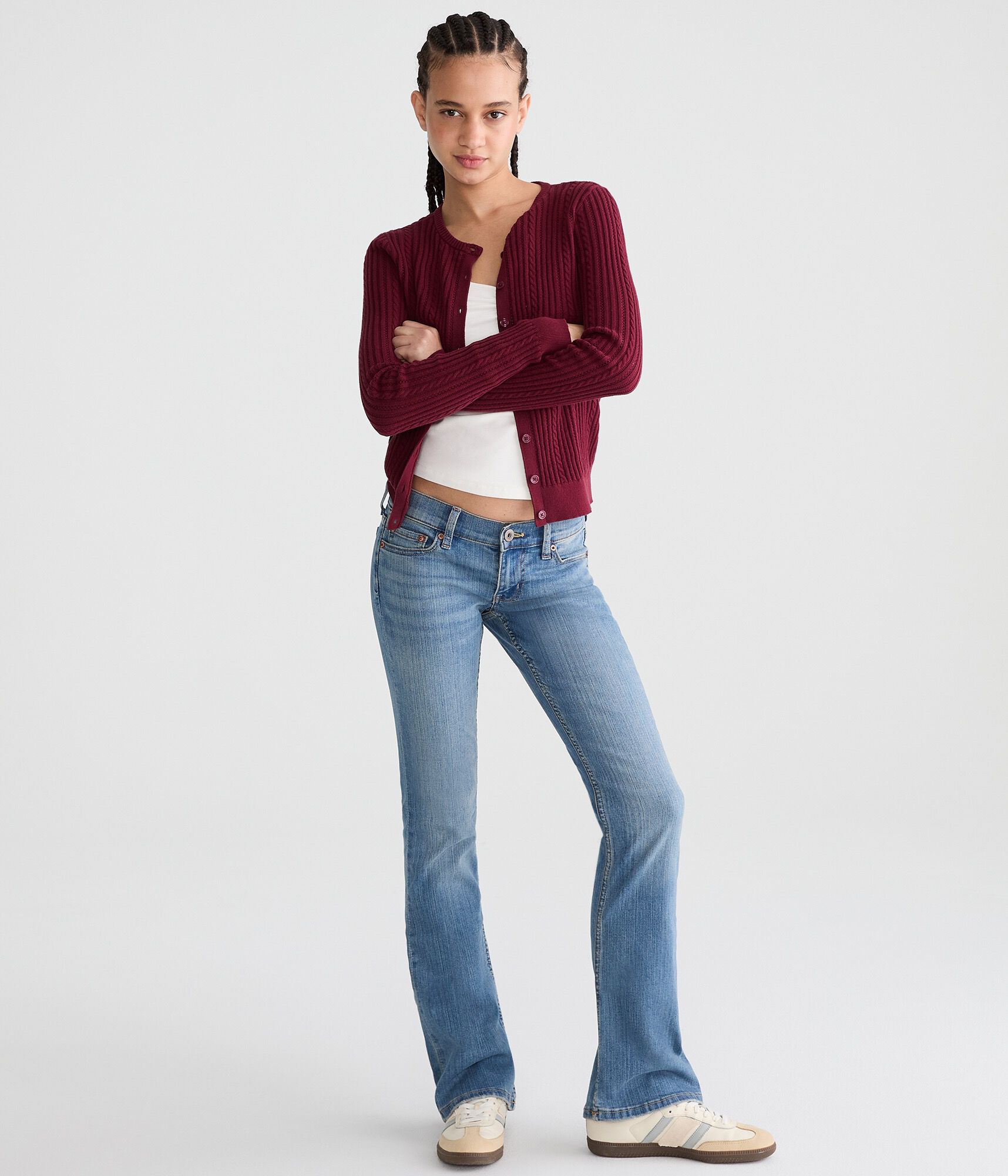 Super Low-Rise Bootcut Star Pocket Jean