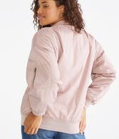 Oversized Sherpa-Lined Bomber Jacket
