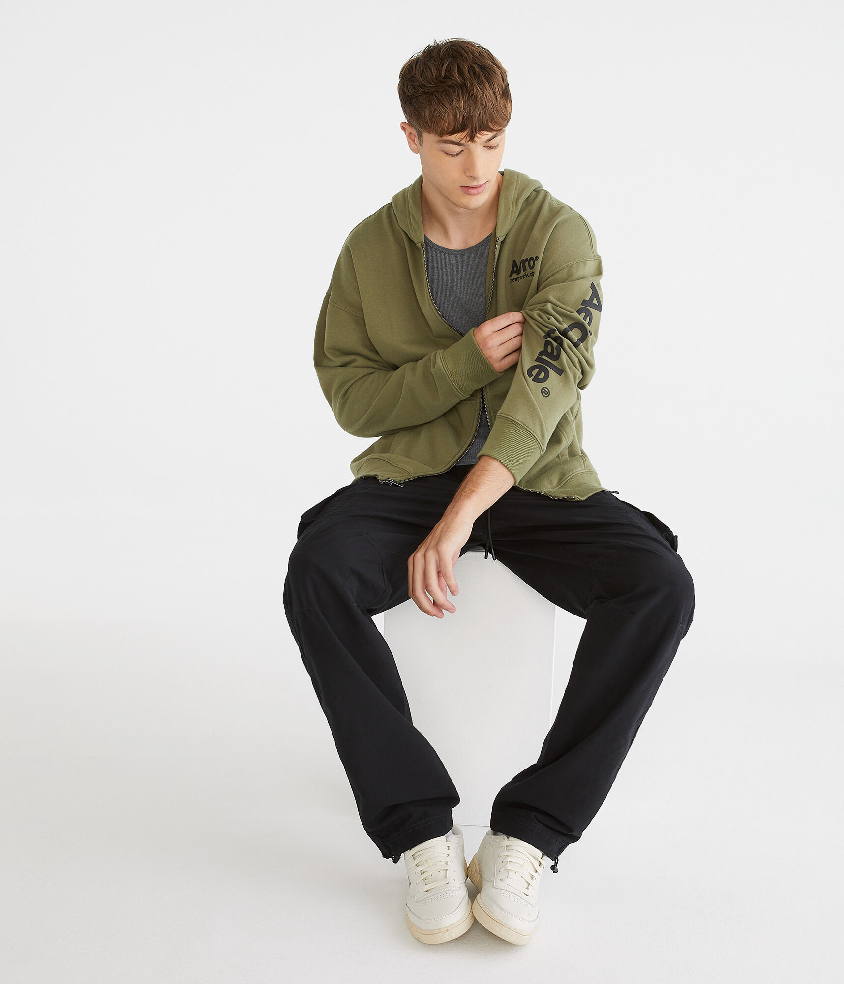 Aeropostale Logo Heritage Full-Zip Hoodie