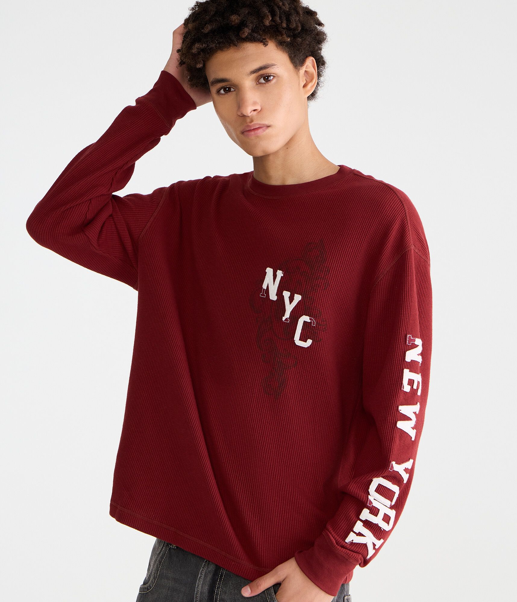 Long Sleeve New York Graphic Thermal Tee