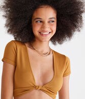 Wear 2 Ways Seamless Knotted Crop Top