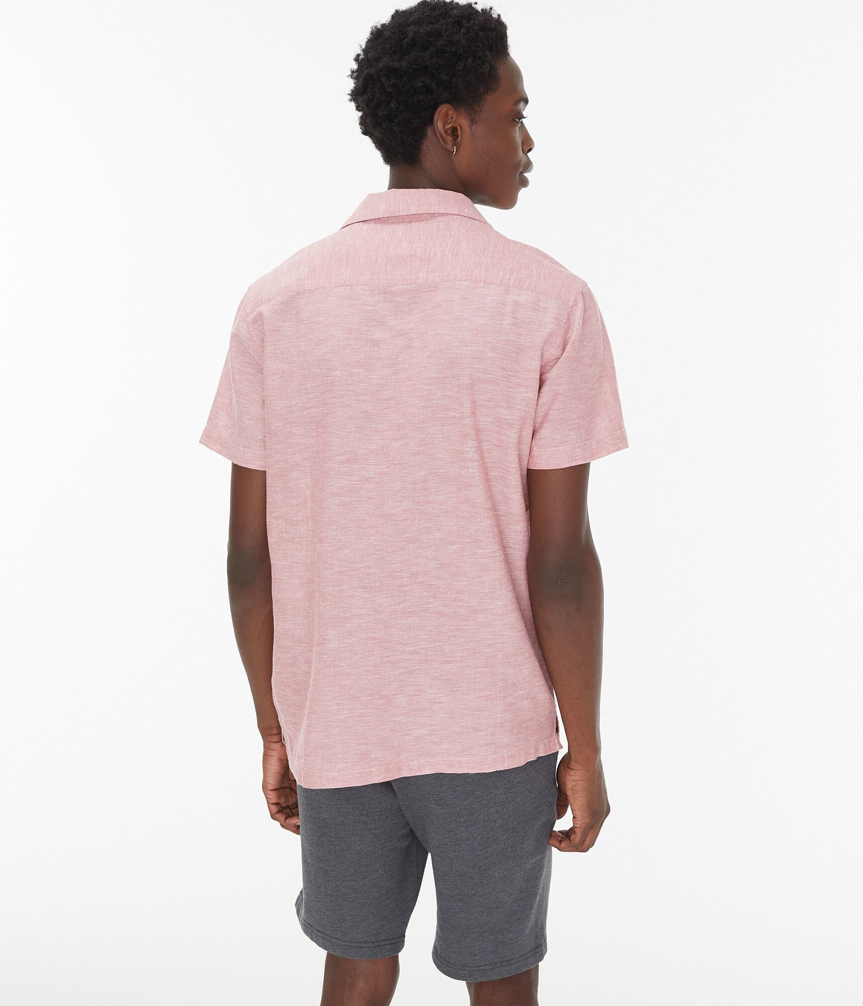 Solid Button-Down Resort Shirt