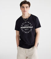 Aeropostale 1987 Circle Appliqué Graphic Tee