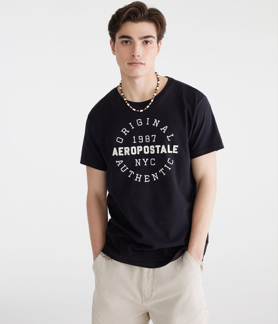 Aeropostale 1987 Circle Appliqué Graphic Tee