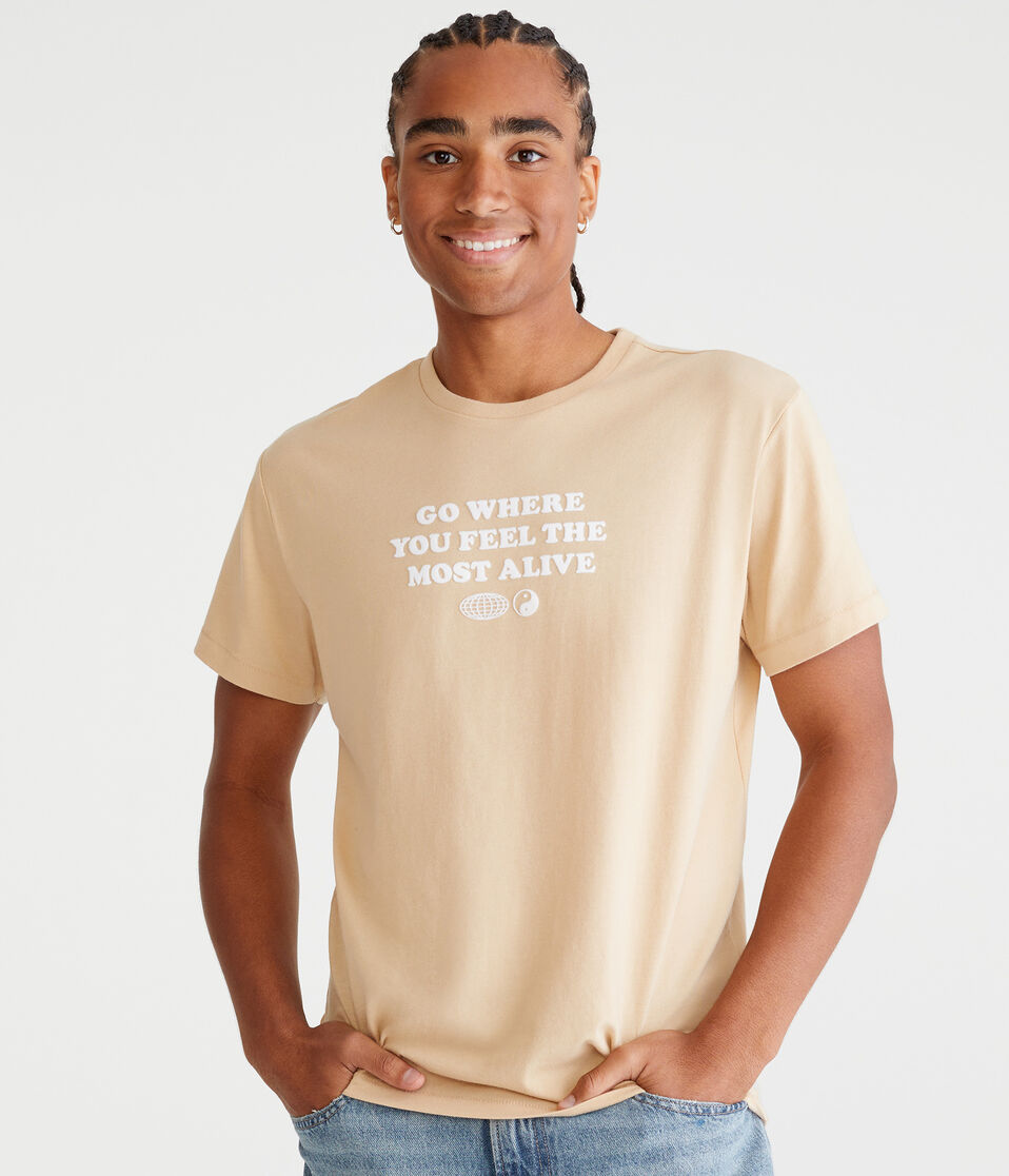 Go Where You Feel Alive Flocked Graphic Tee
