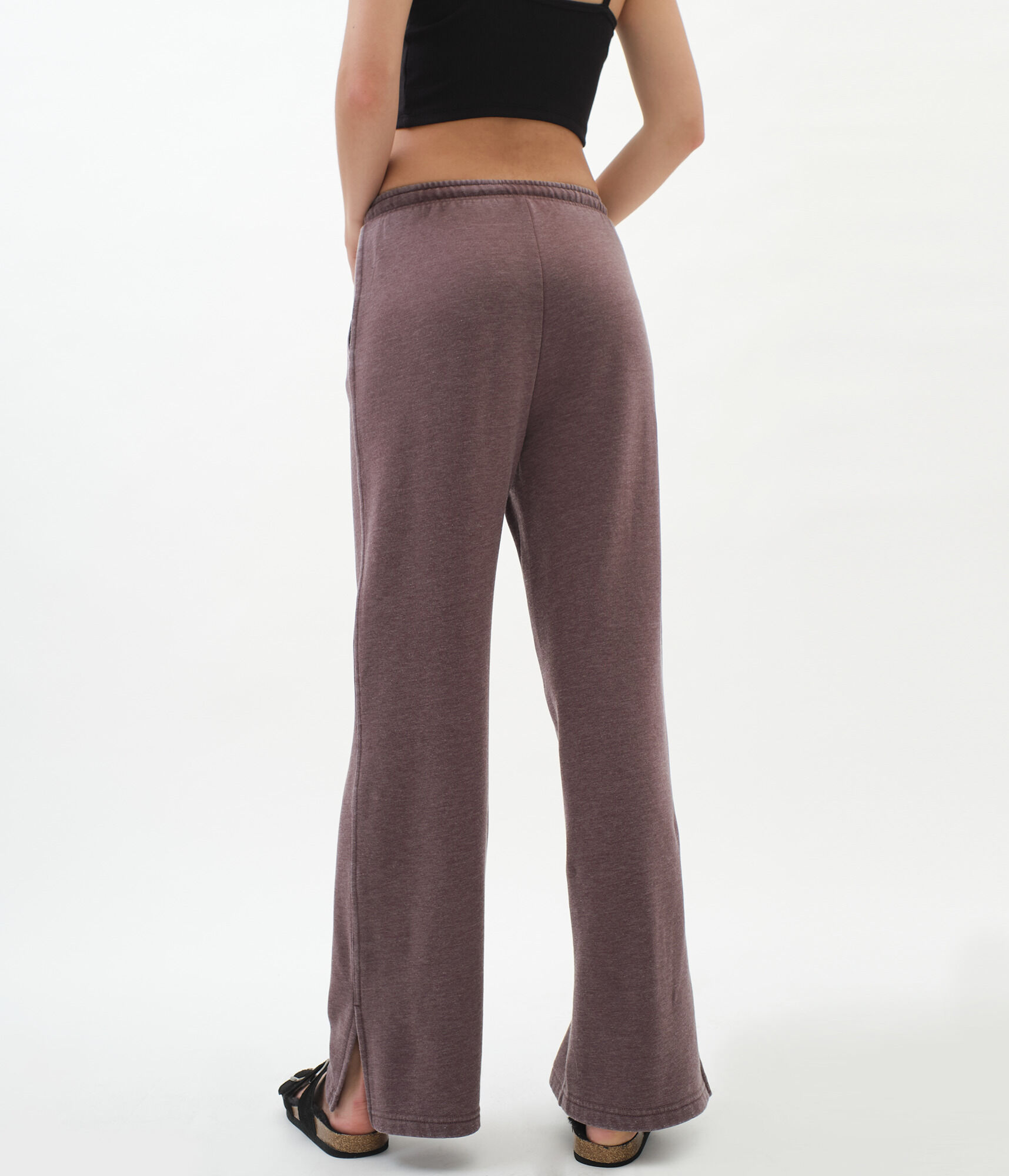 High-Rise Wide Leg Sweatpants***