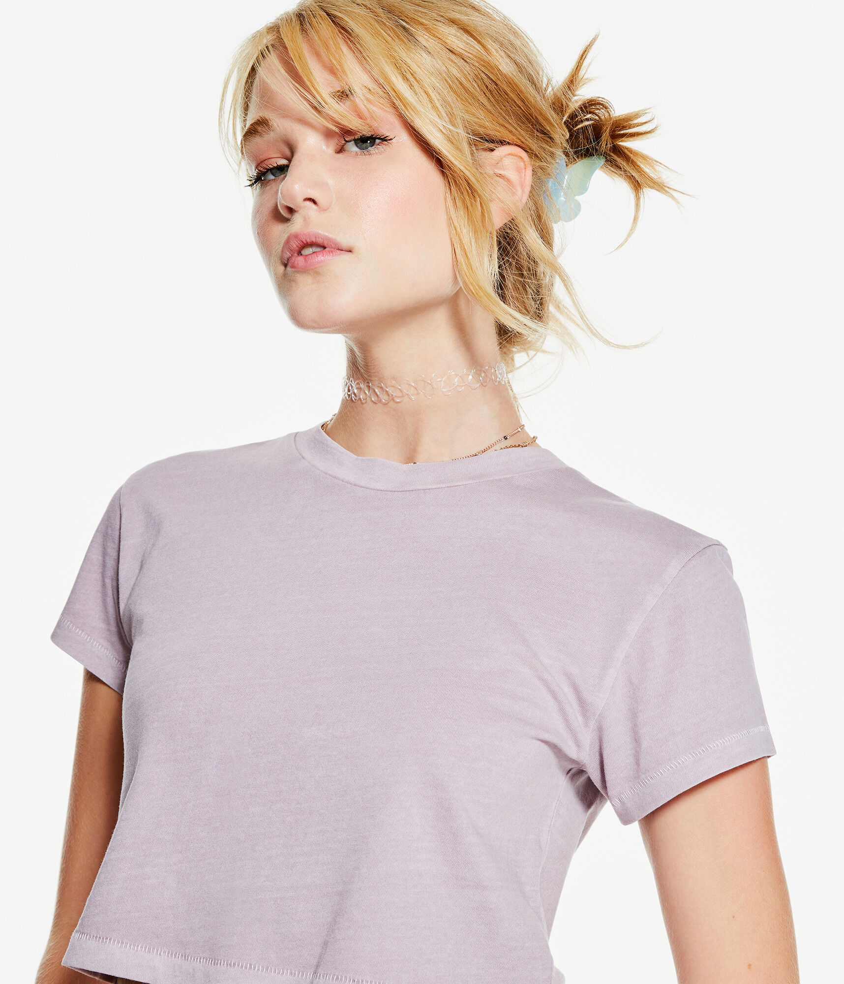 Washed Vintage Cropped Crew Tee