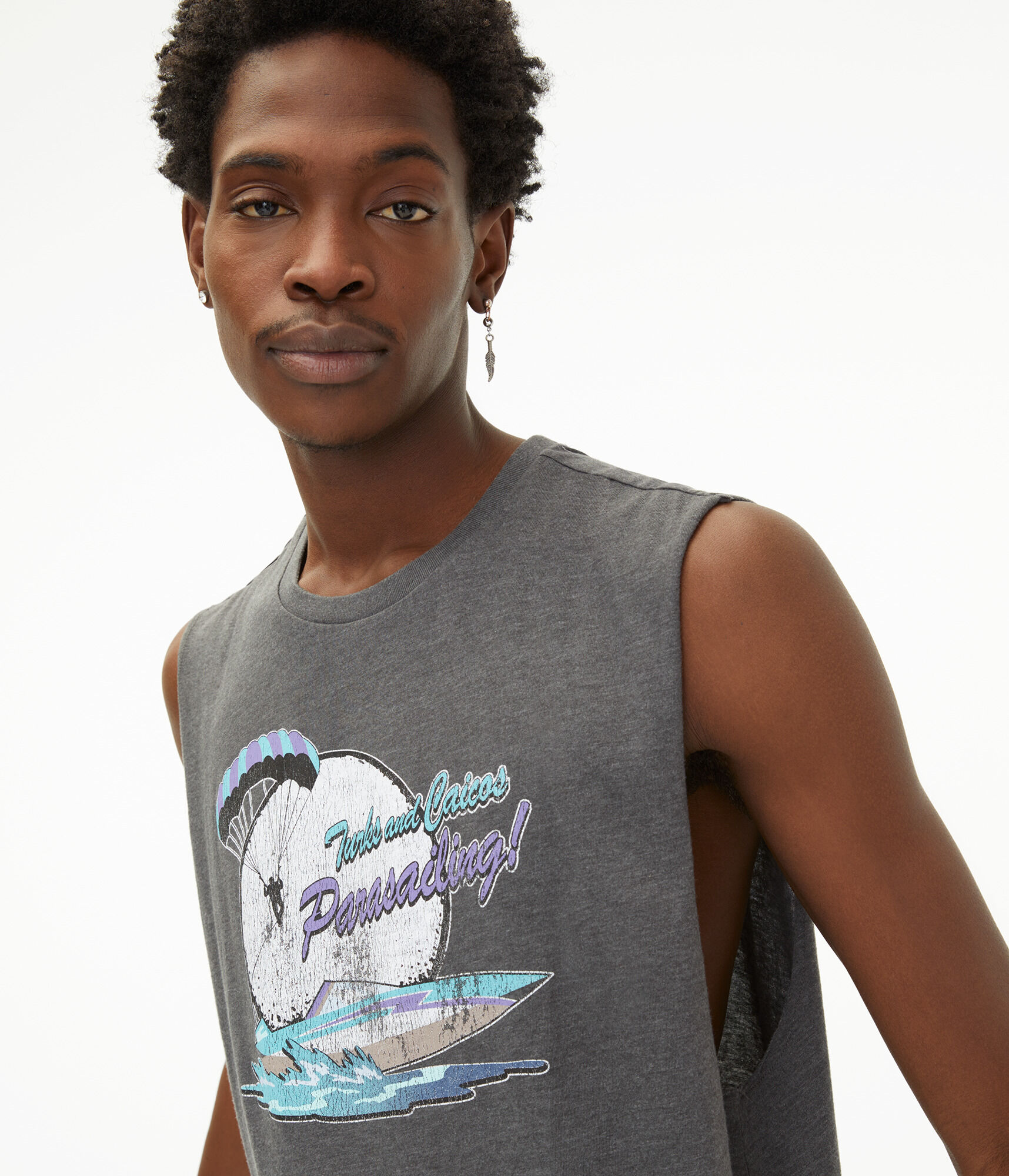 Turks And Caicos Parasailing Muscle Tee