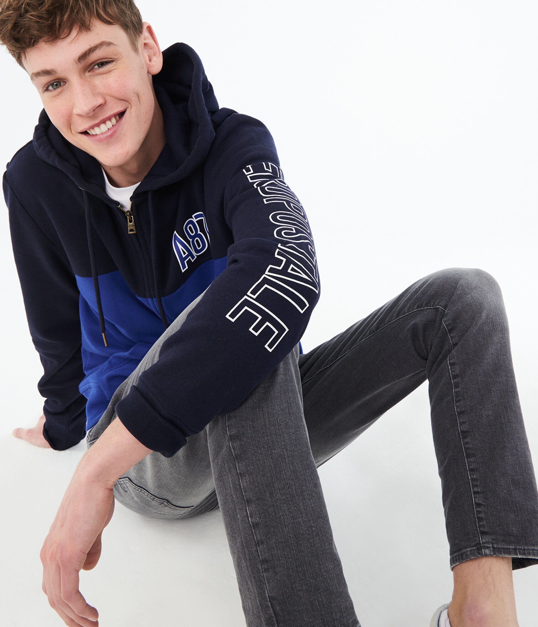 A87 Colorblocked Full-Zip Hoodie