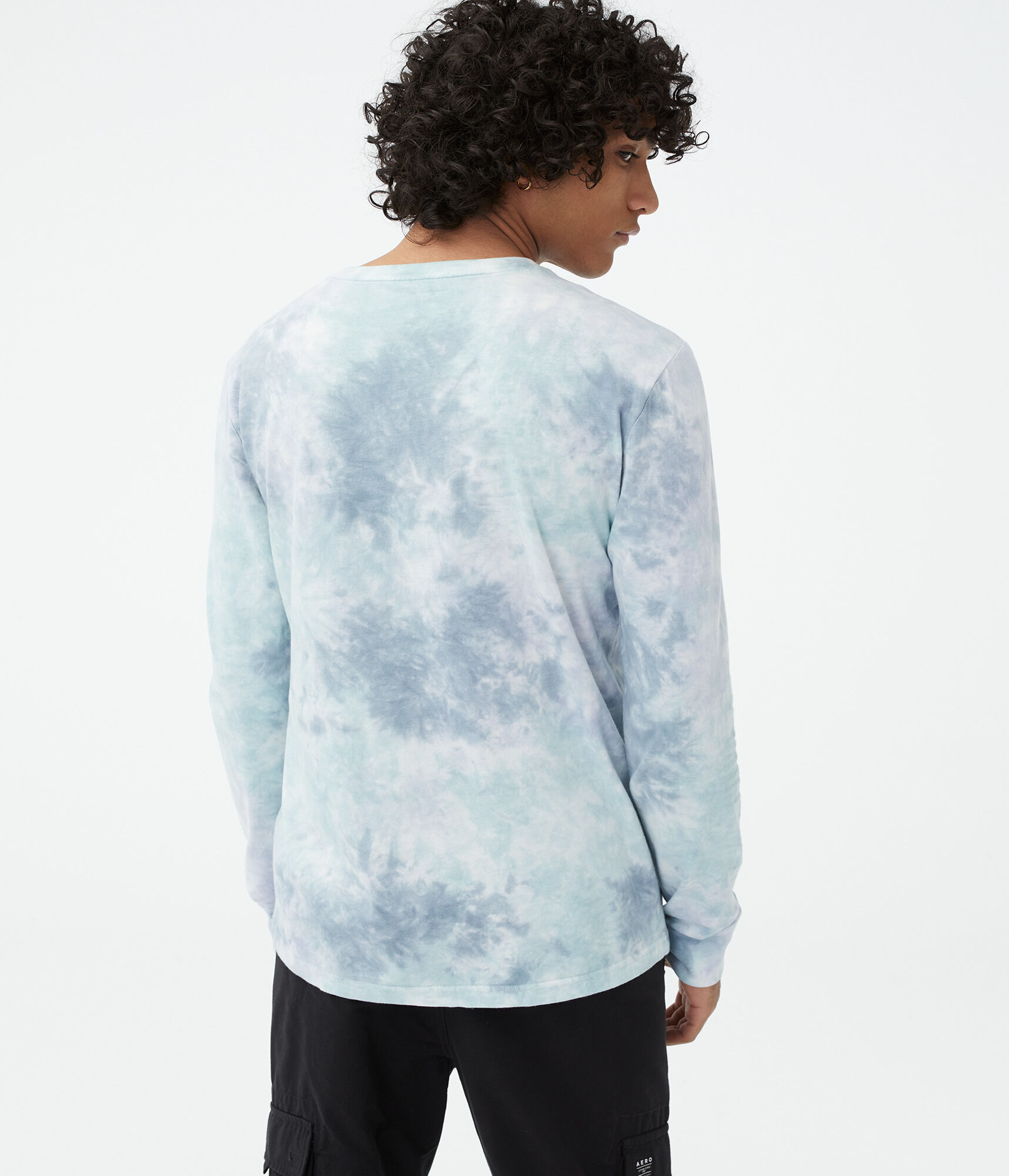 Long Sleeve Aero Box Logo Tie-Dye Graphic Tee