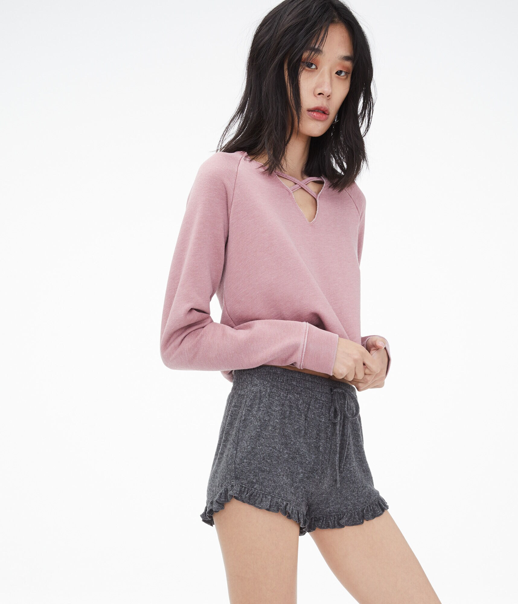 Ruffled Hem Shorts