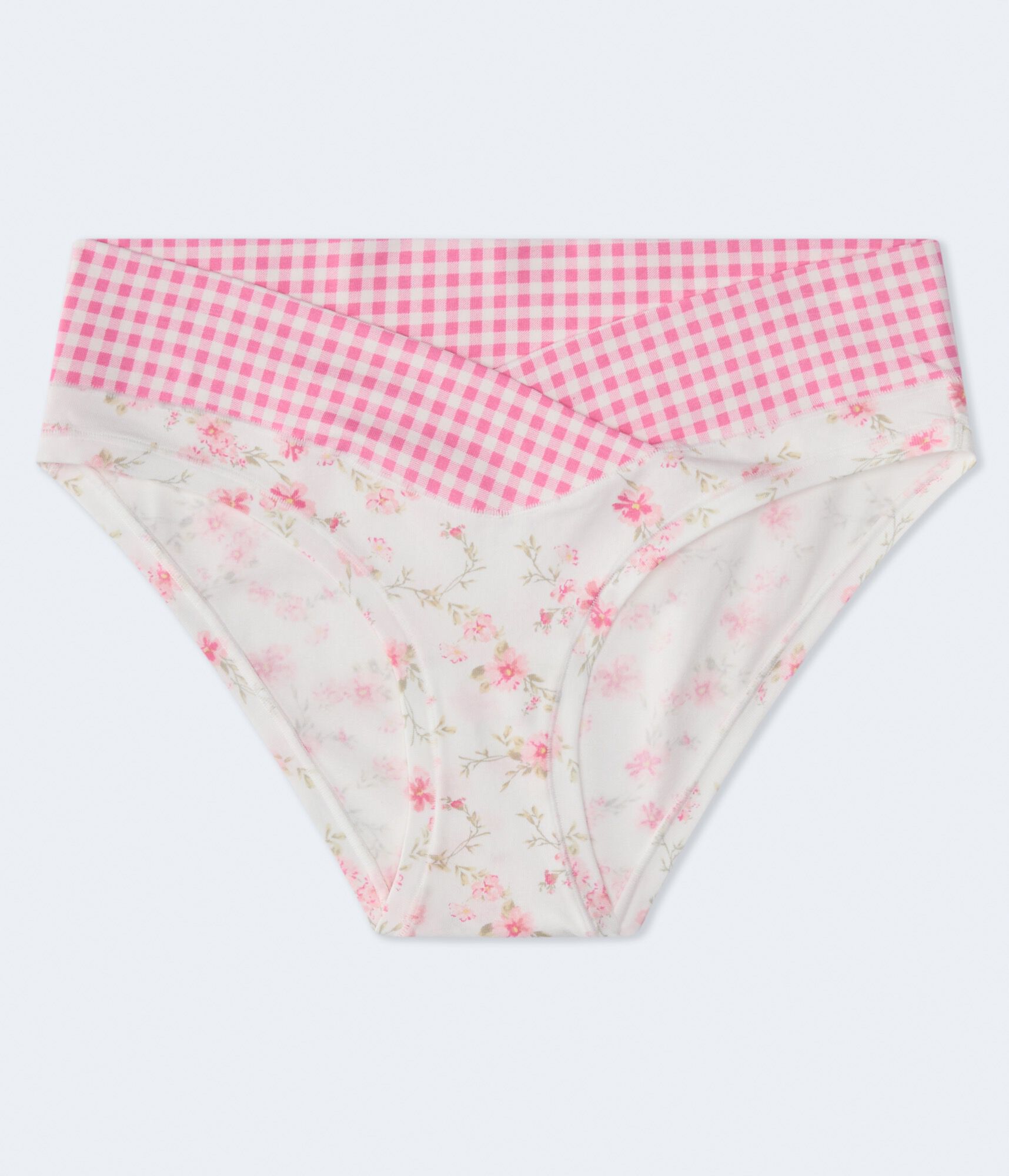 Gingham Floral Crossover Hipster