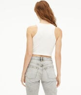 Seriously Soft Seamless Thermal Cropped Henley Tank
