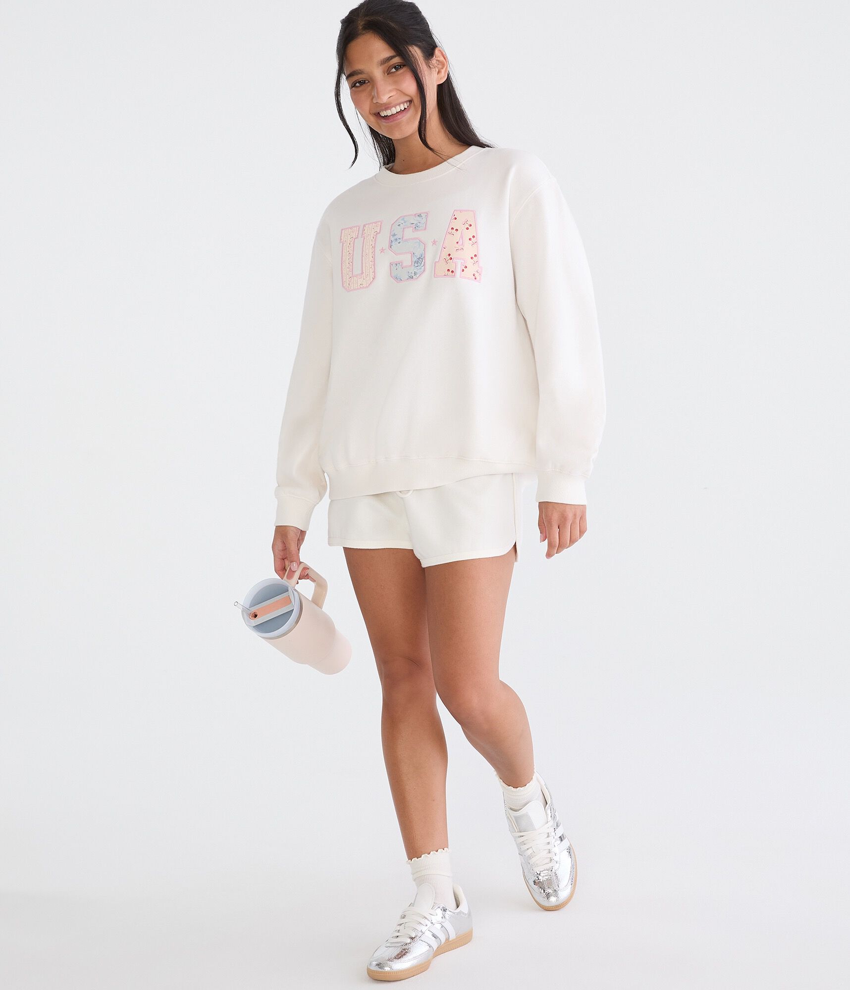 Cloud Soft USA Oversized Crew Sweatshirt