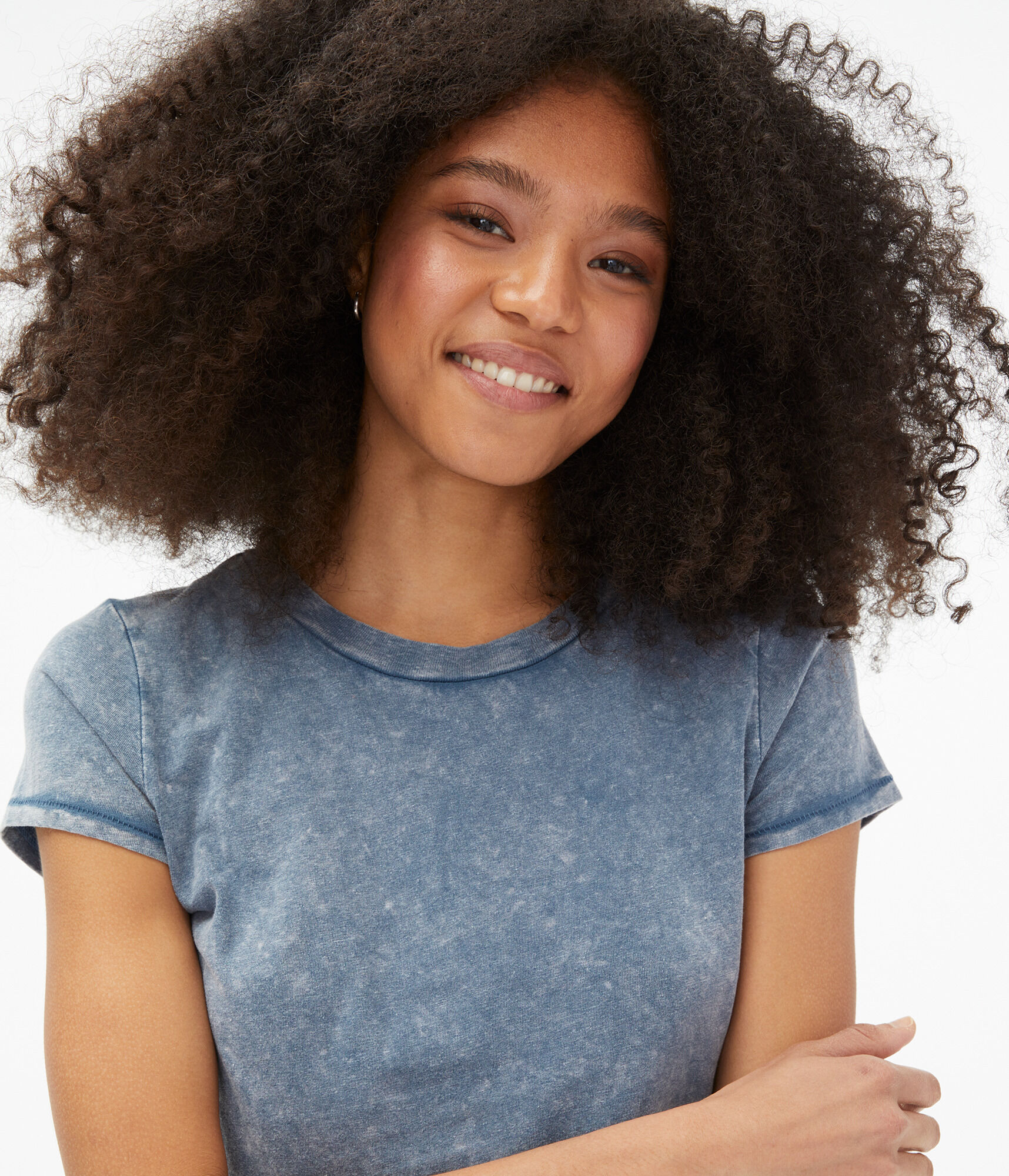 '90s Slim Kate Denim Wash Cropped Tee