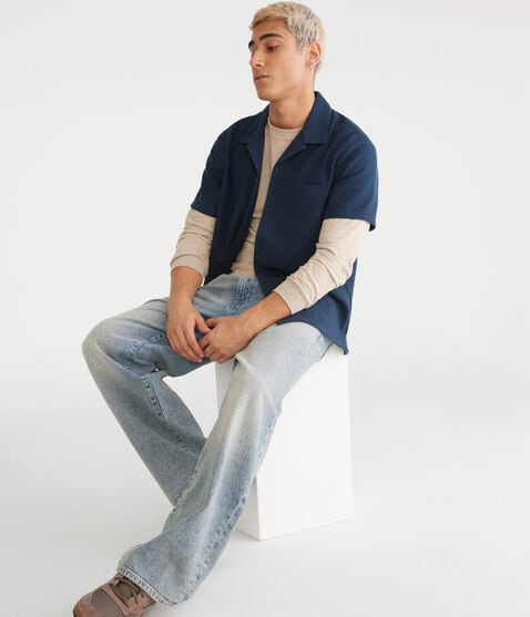 Short Sleeve Textured Shirt Short Sleeve Textured Shirt