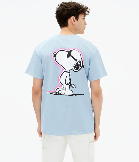 Neon Outline Snoopy Graphic Tee Neon Outline Snoopy Graphic Tee