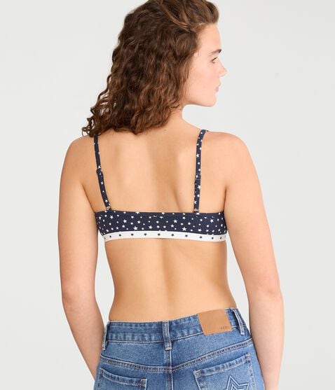Stars Cotton Henley Bralette Stars Cotton Henley Bralette