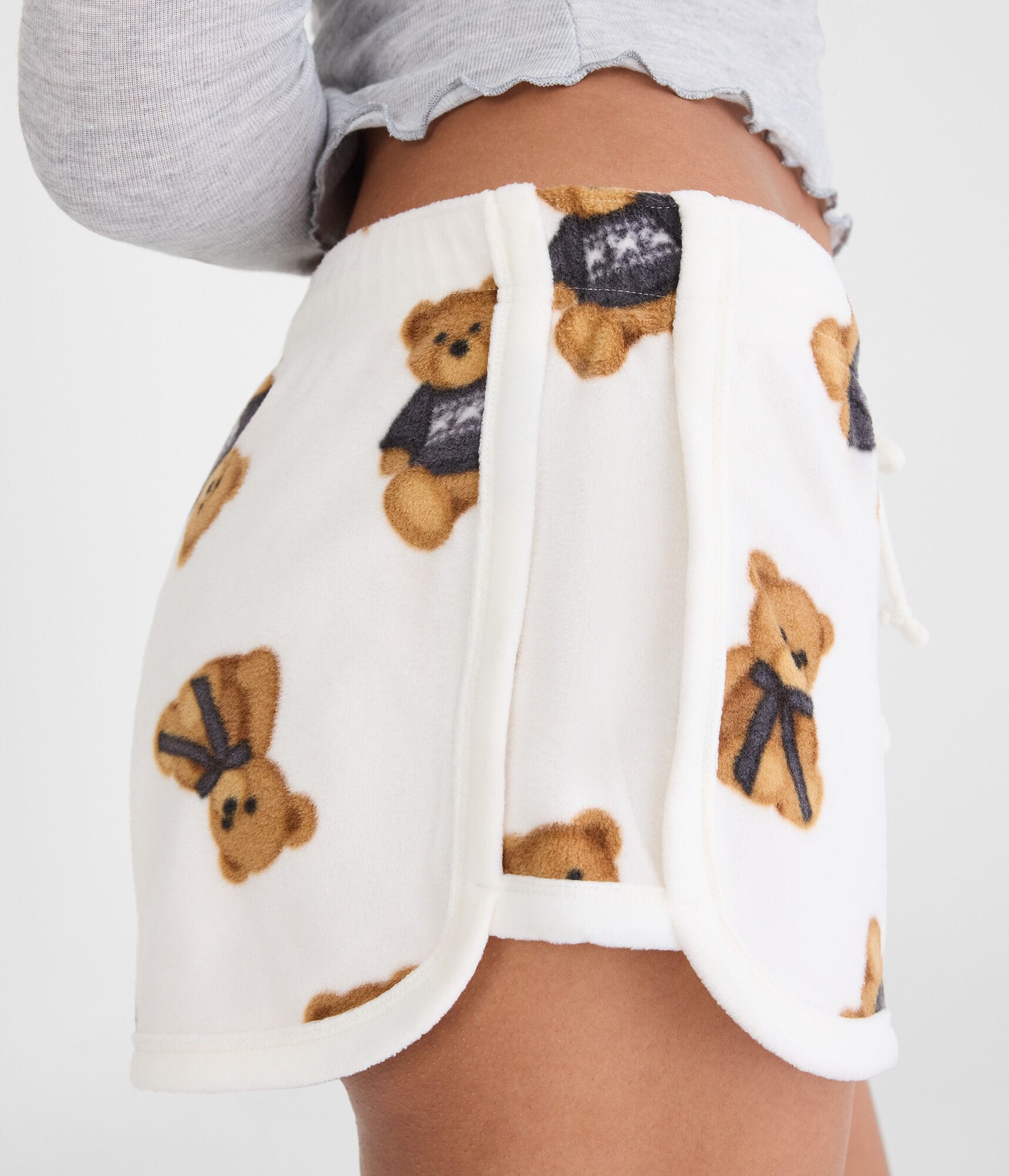 Teddy Bear Polyfleece Sleep Shorts