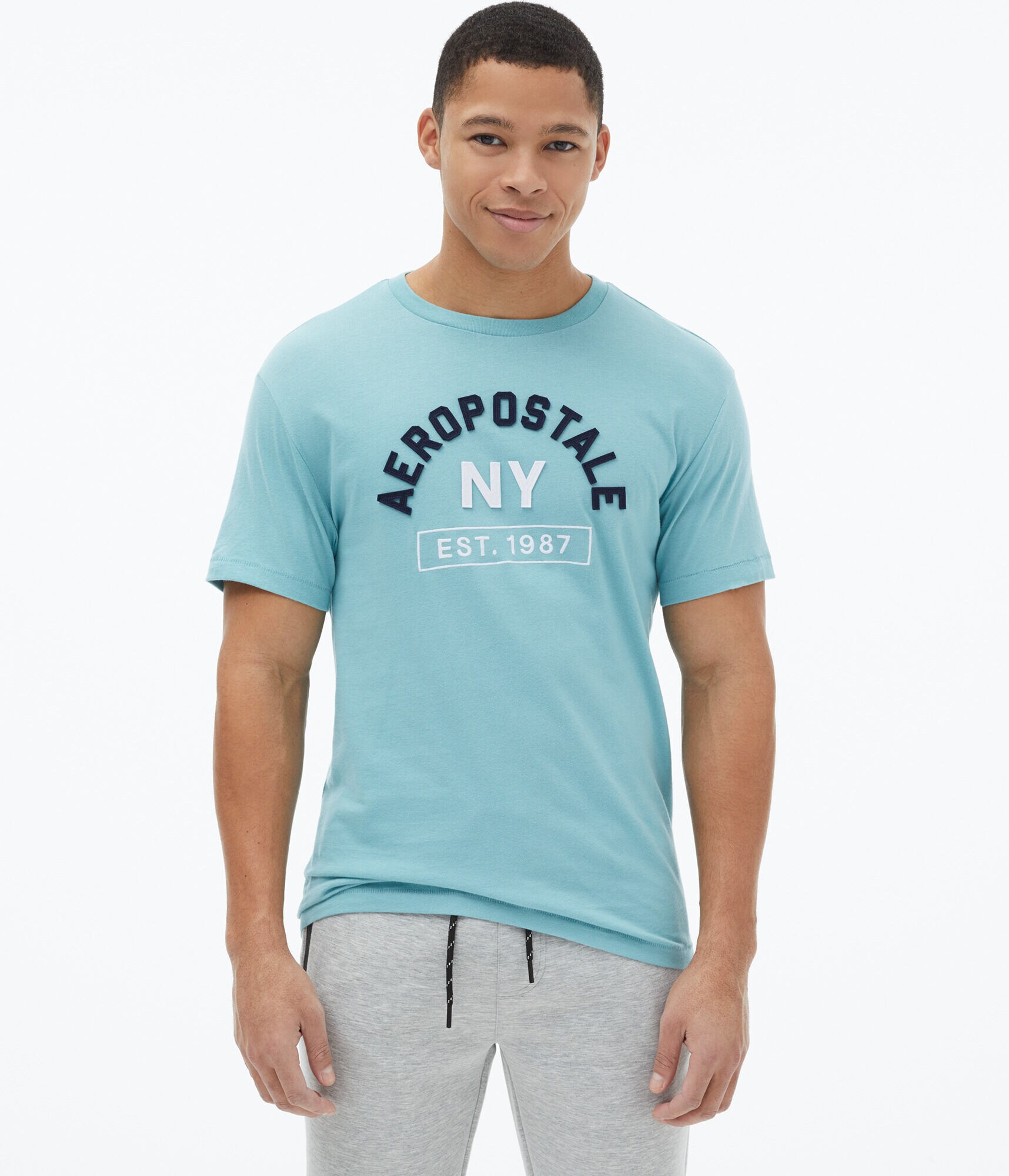 Aeropostale NY Arch Logo Appliqu&eacute; Graphic Tee
