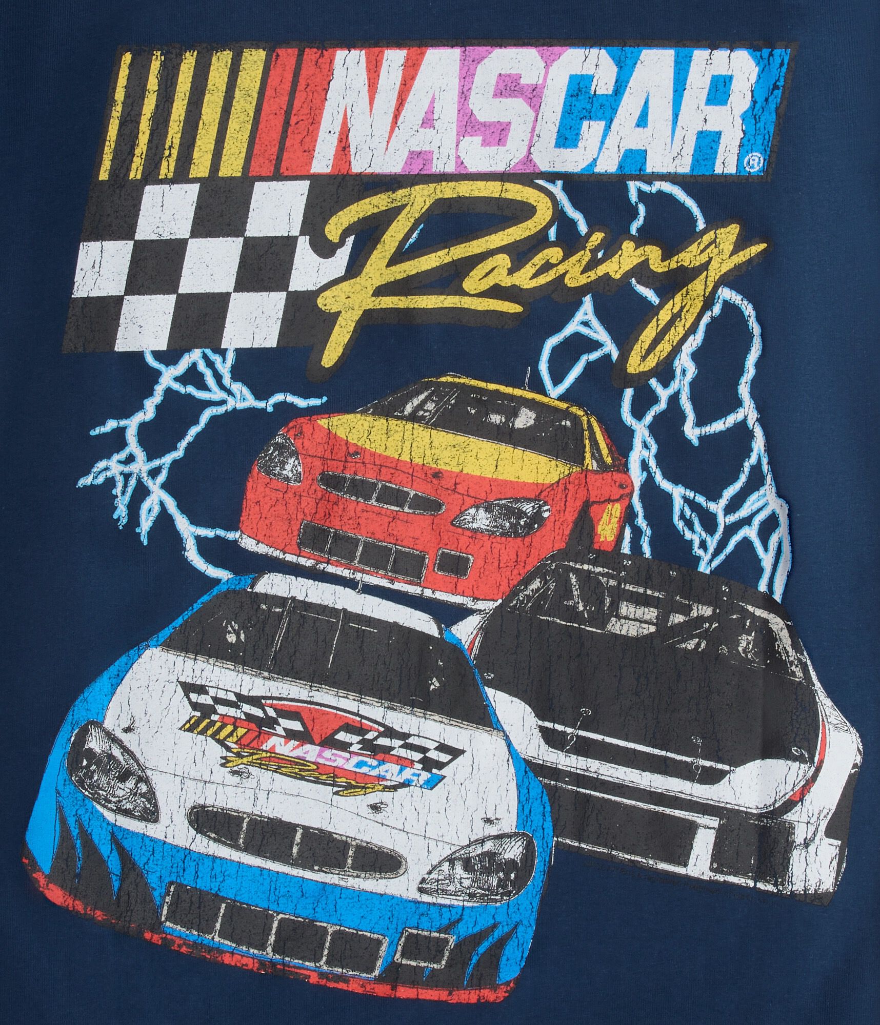 NASCAR Racing Lightning Relaxed Graphic Tee