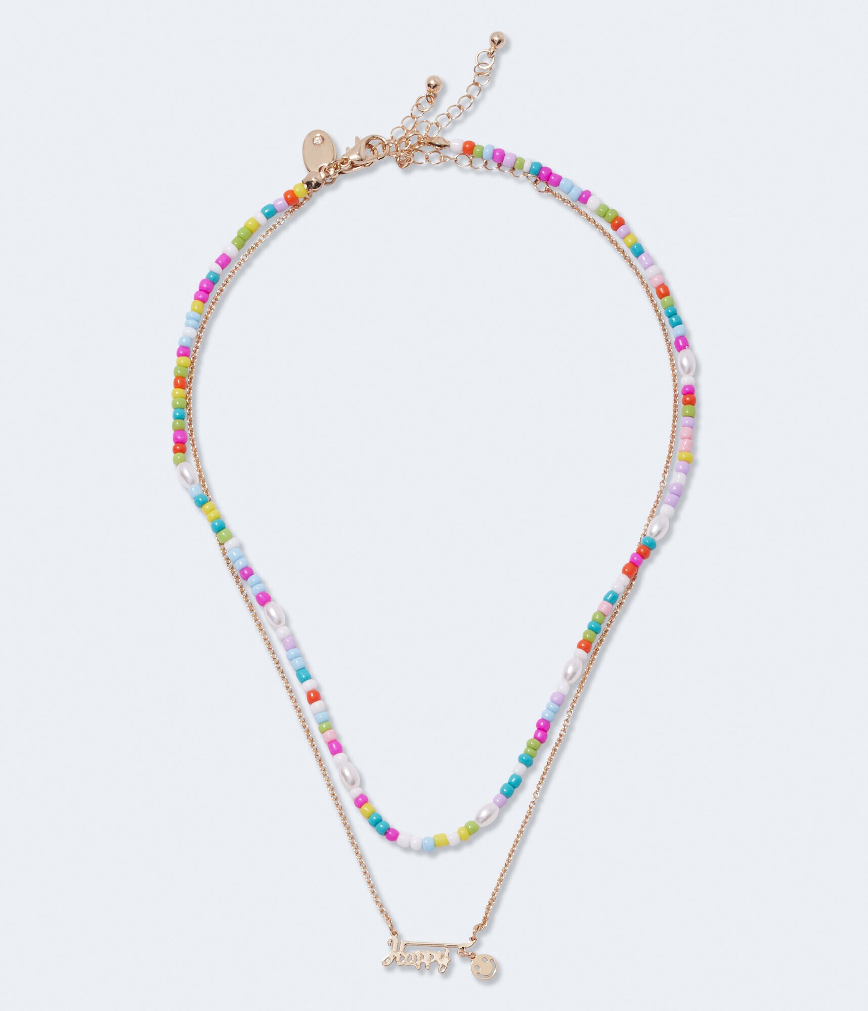 Happy &amp; Beaded Necklace 2-Pack