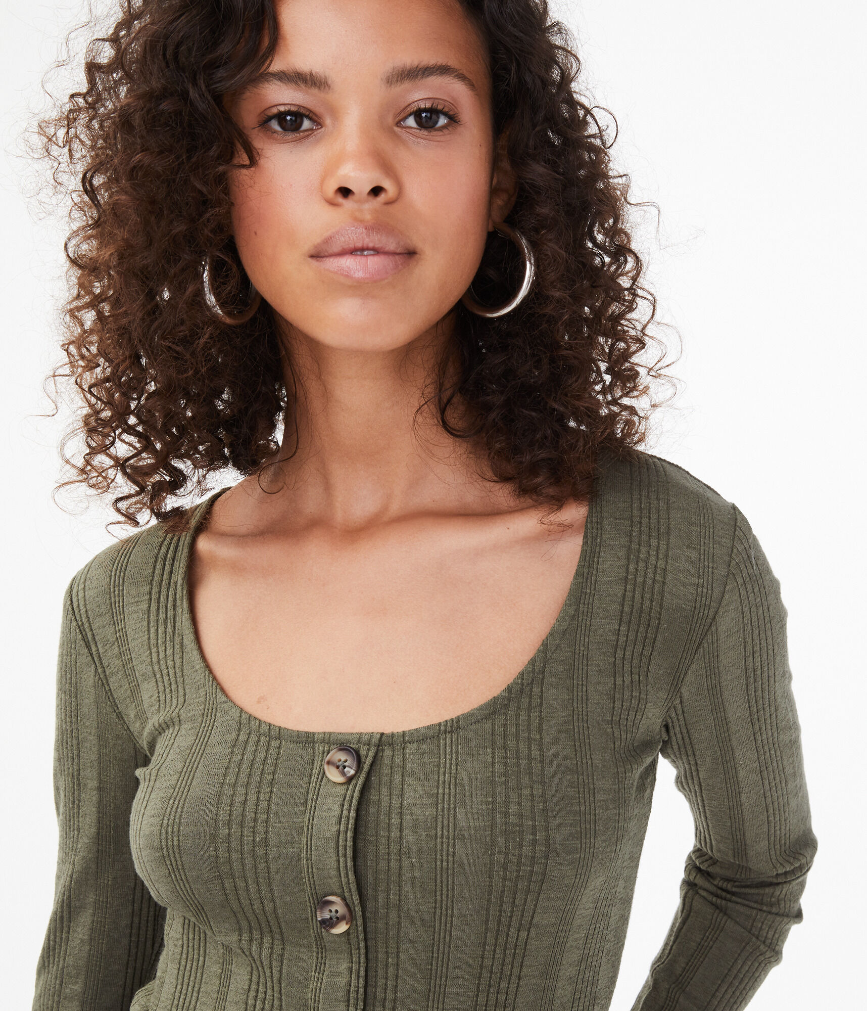 Long Sleeve Seriously Soft Button-Front Top