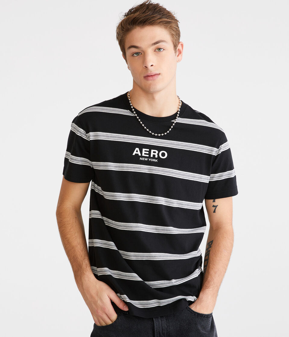 Aero Logo Horizon Stripe Graphic Tee