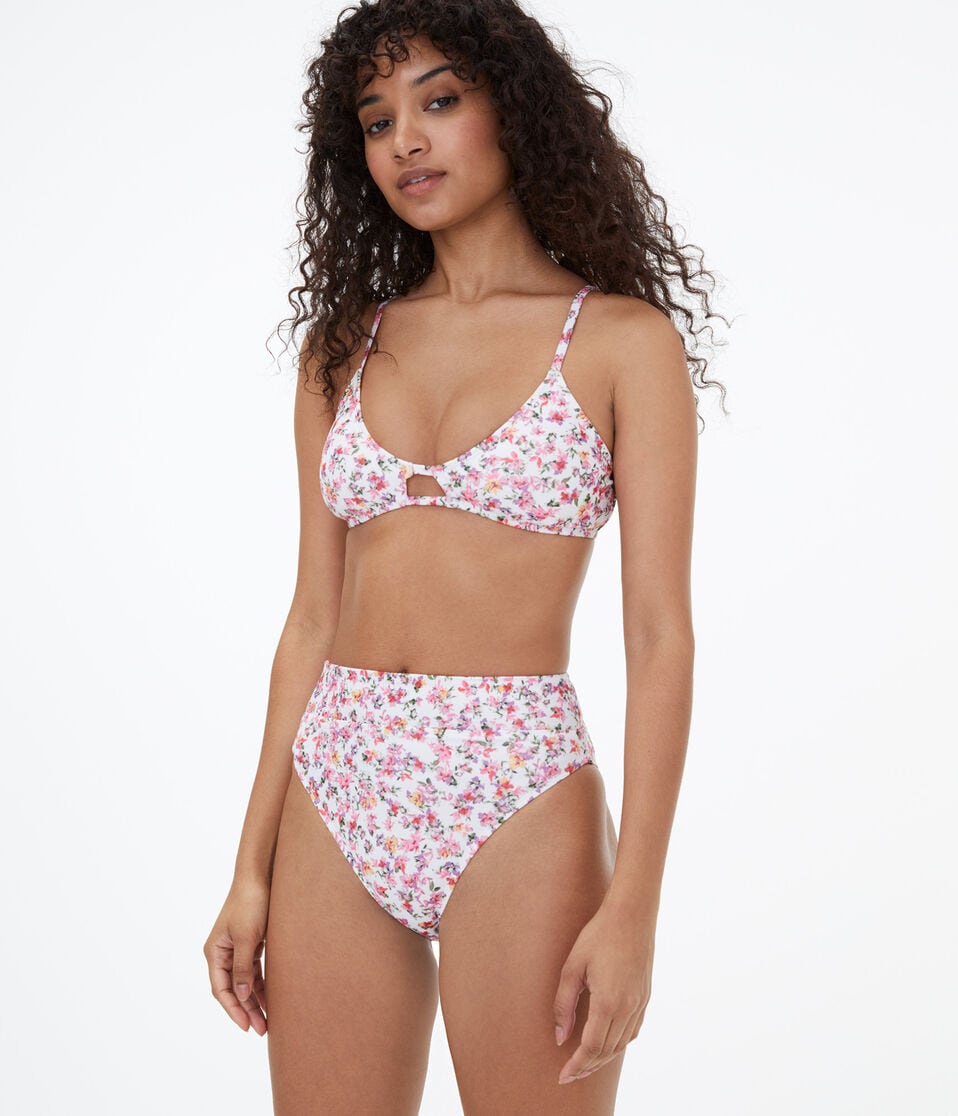 Ditsy Floral High-Waisted Bikini Bottom