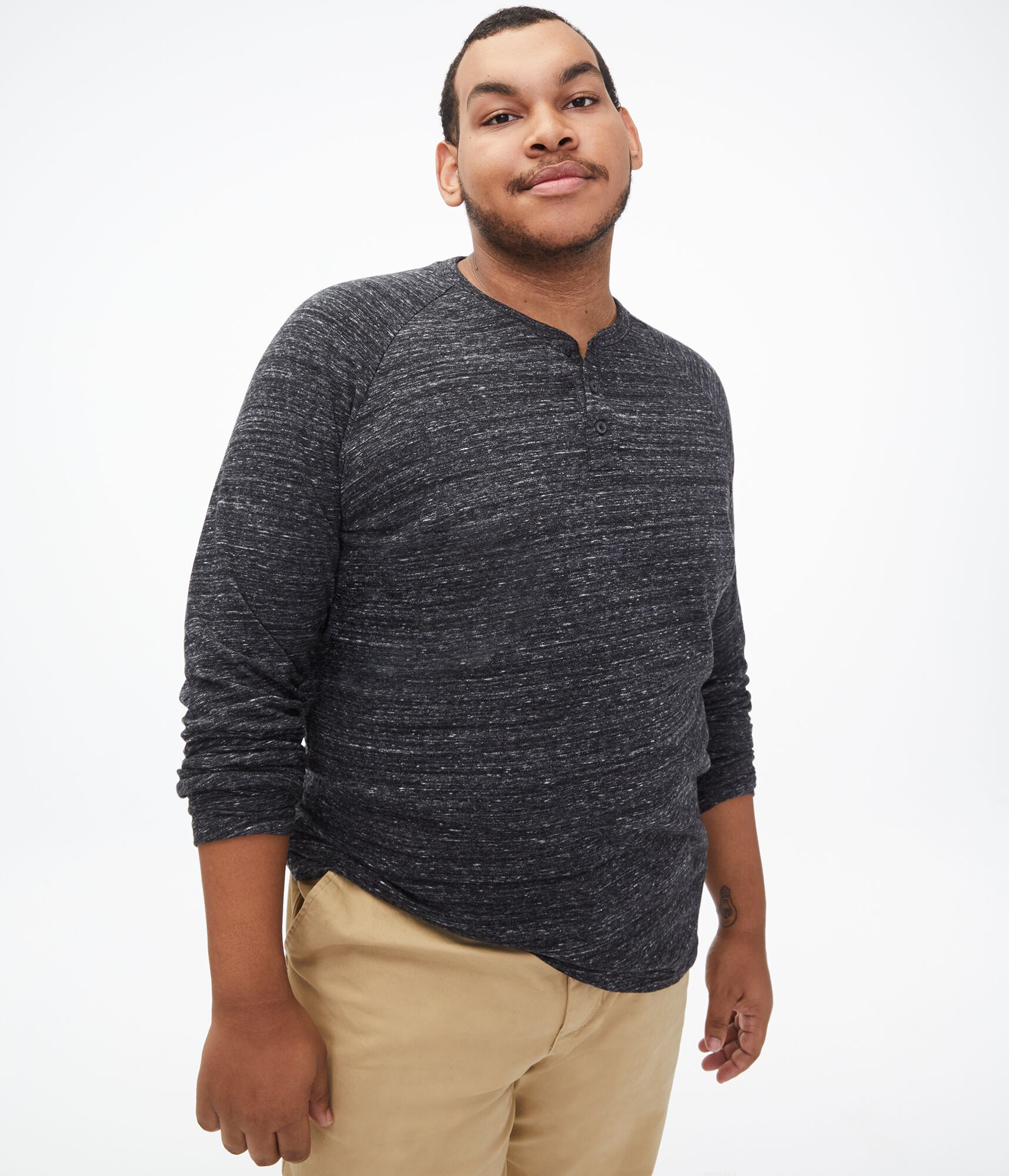 Long Sleeve Raglan Henley***