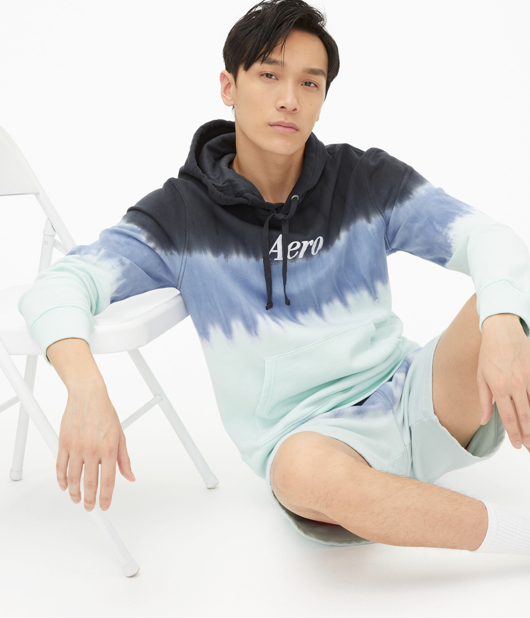 Aero Logo Dip-Dye Pullover Hoodie