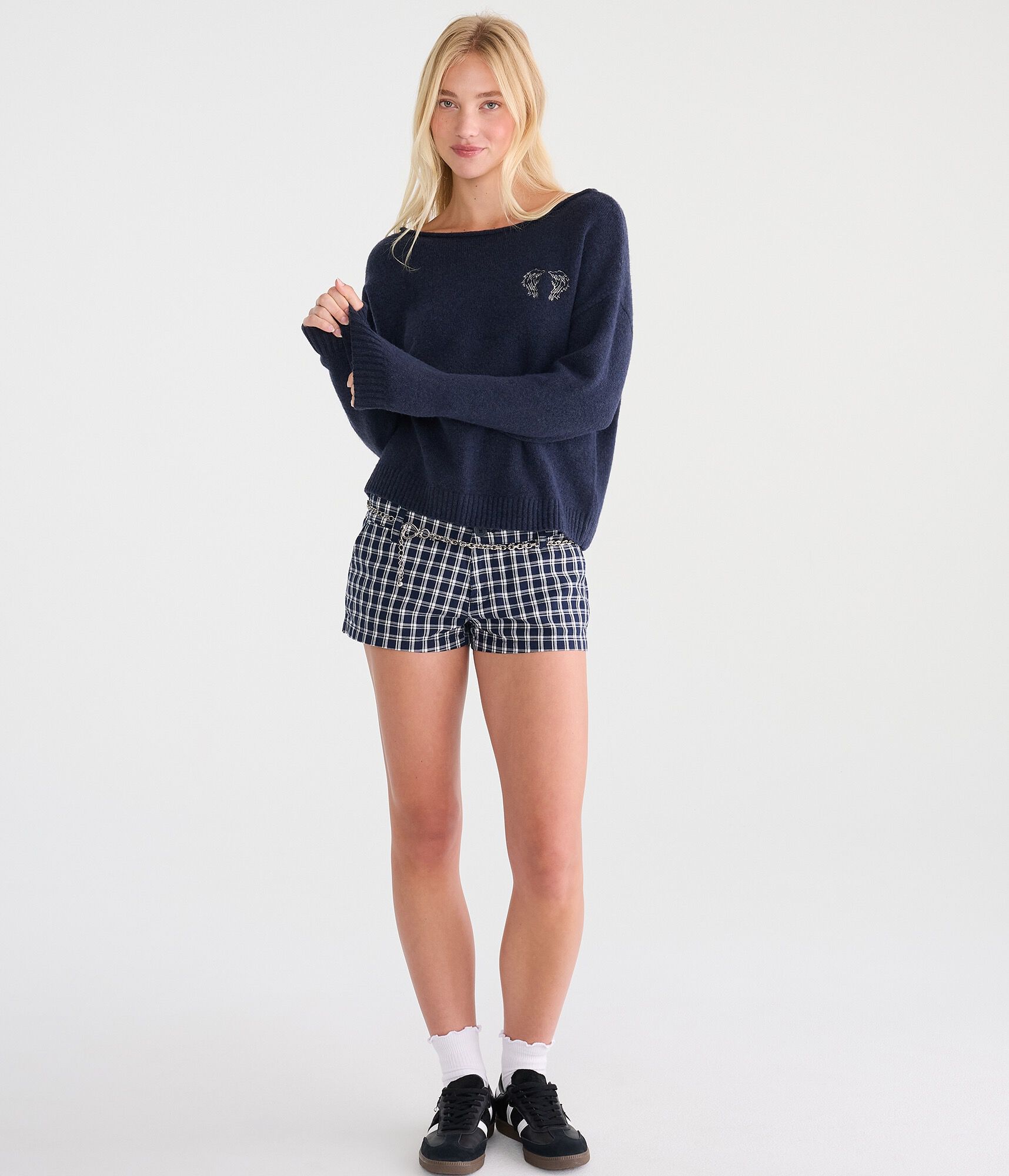 D&eacute;j&agrave; For Aero Angel Wings Boat-Neck Sweater