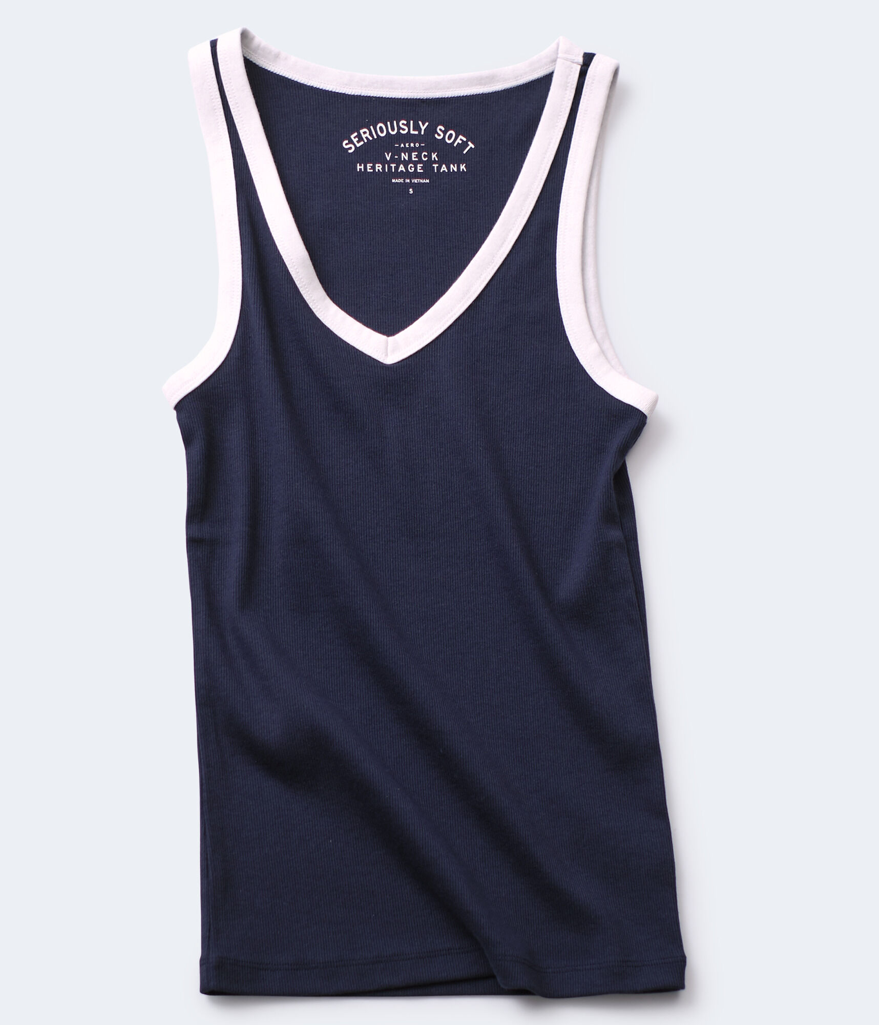 Seriously Soft V-Neck Heritage Ringer Tank