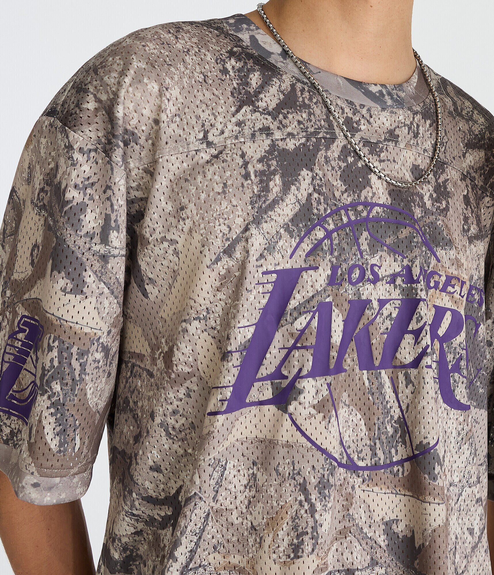 Los Angeles Lakers Forest Camo Mesh Top